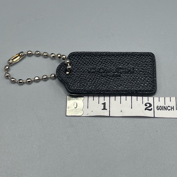Coach Black Saffiano Leather Replacement Purse Hang Tag Charm - Picture 4 of 4